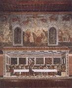Last supper and above resurrection